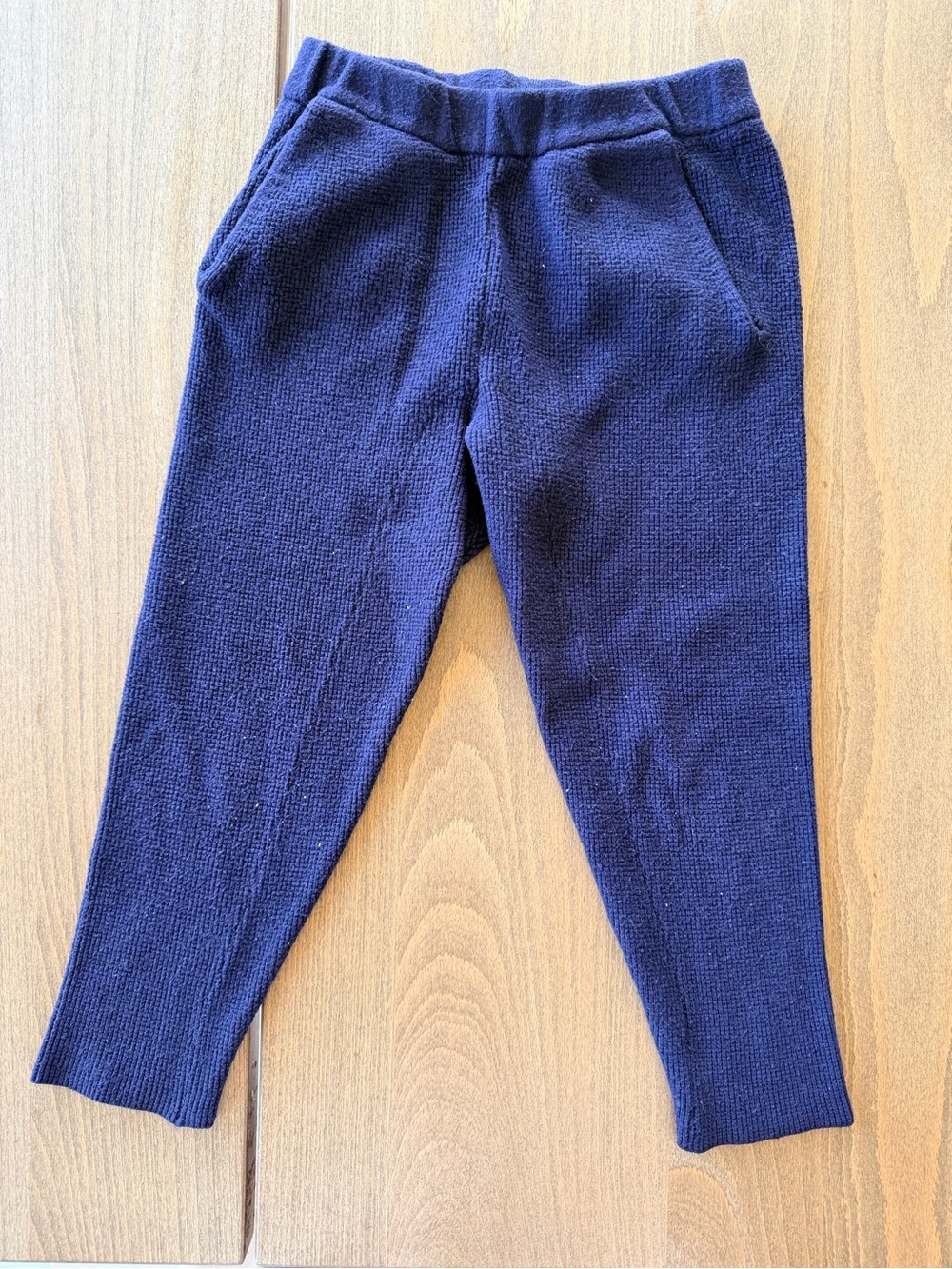 3/$25 Zara Kids Navy Knit Pants Size 4-5 Years Soft Textured Pull On Pants